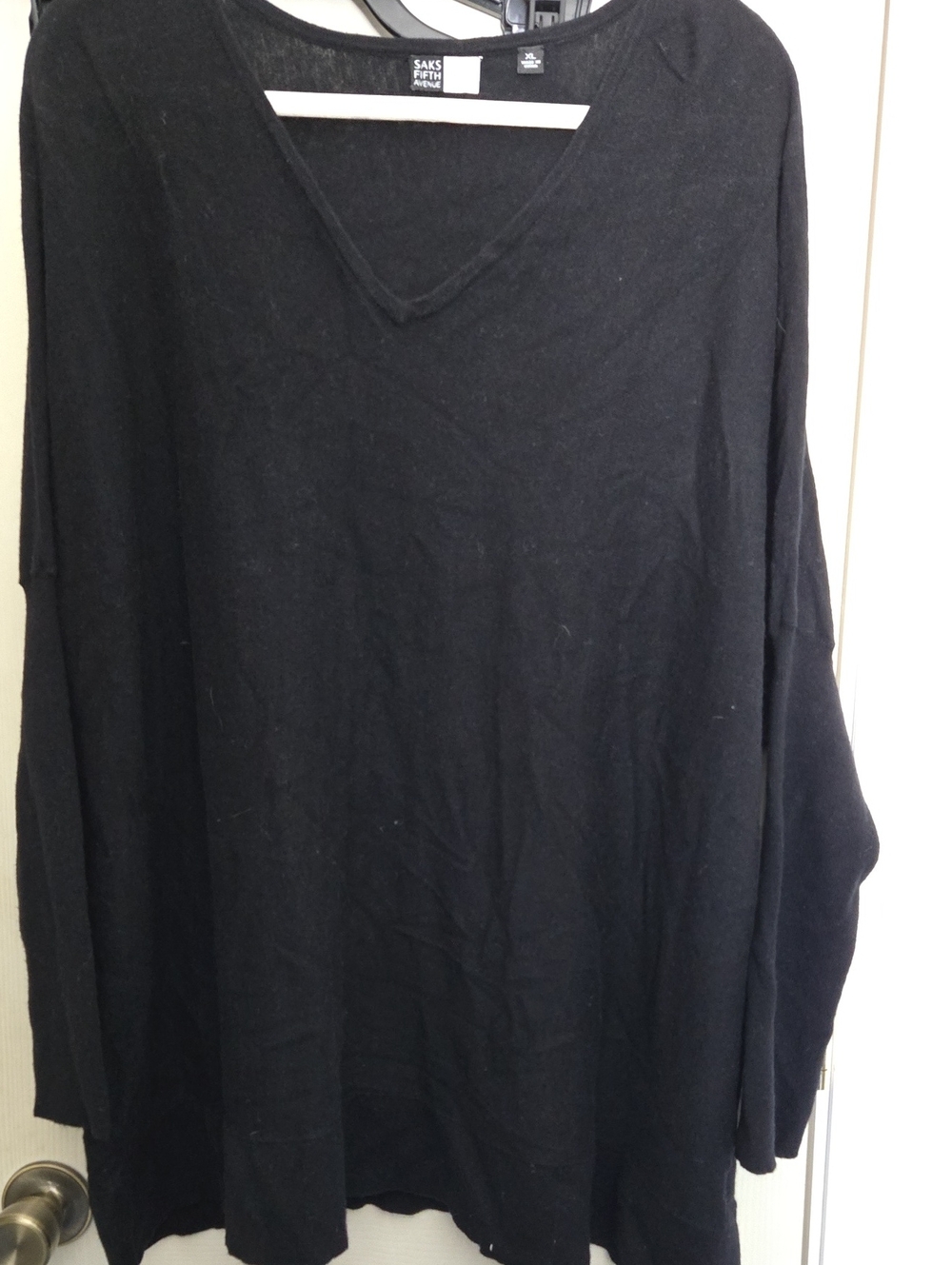 Saks Fifth Avenue Women’s Black V-Neck Sweater